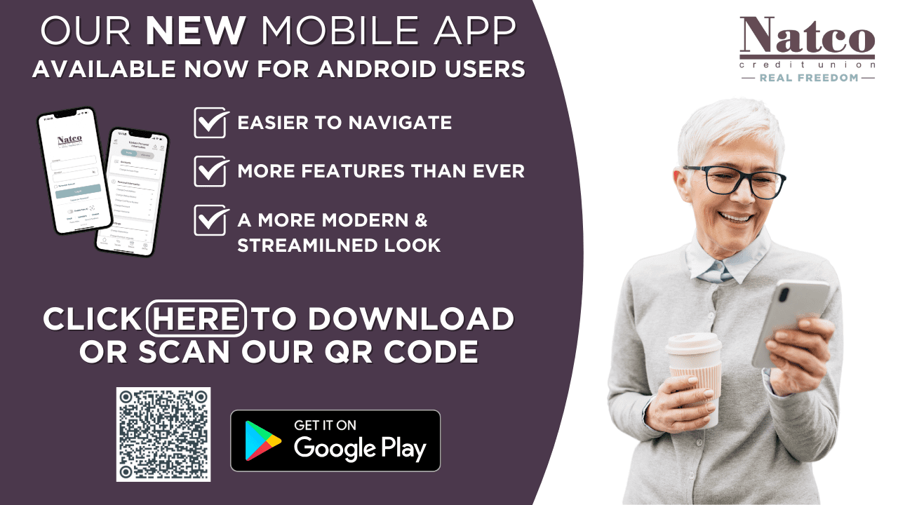 Our new mobile app available now for Android users. Easier to navigate, more features than ever, a more modern & streamlined look. Click to download